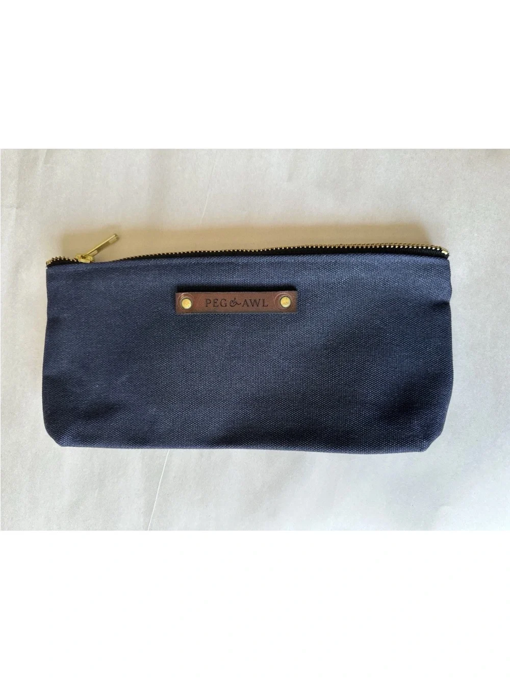 Peg and Awl No.5 The Scholar Pouch Coal Navy Blue Waxed